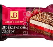 Janet's Bakery Дрезденский с вишней и сливочным суфле (десерт) 3 кг /Славянка/